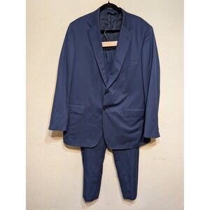 Ben Silver Charleston Mens 46L Blue Two Piece Suit Tailored in USA